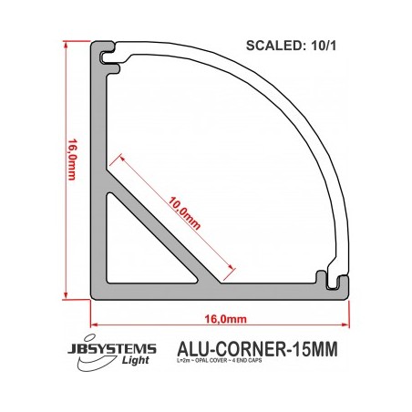 JB Systems ALU-CORNER-15MM (2M) 1