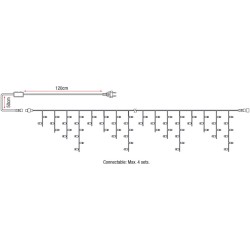 SHOWTEC LED Rubber Gummi Icicle Light 112 LED