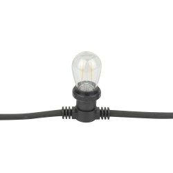 SHOWGEAR Festoon Light E27 noir 10m