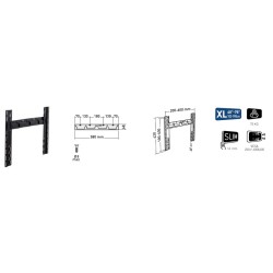 Erard Support mural fixe EXTRA-SLIM 40  à 75