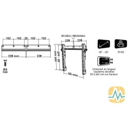 Support mural fixe universel 30-90