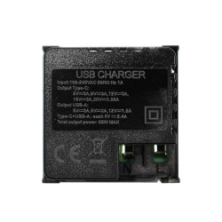 Plaque de connexion USB-A/C 45x45
