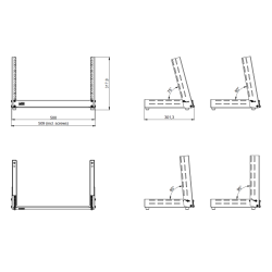 Desktop open frame rack - 6U