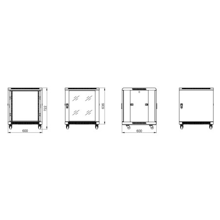 Rack 19' 12U - F600
