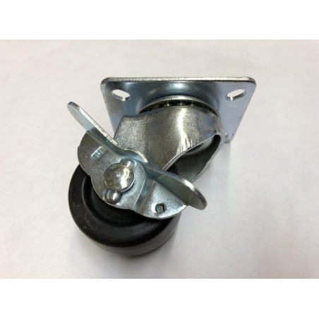 Roulettes mobiles 50mm noire Brake