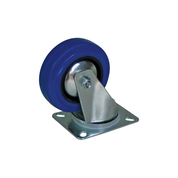 Roulettes mobiles 100mm bleu