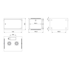 Rack 19 Wallmount 6U - 450