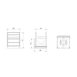 Rack 19" Slide-Out 12U - 420