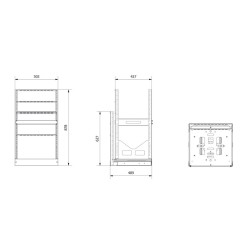 Caymon Rack 19" Slide-Out 18U - 420