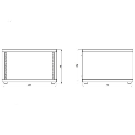 Rack 19'' Cabinet 6U - 500